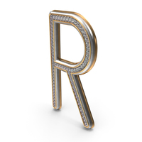 Bling Diamonds Letter R PNG & PSD Images