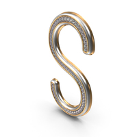 Bling Diamonds Letter S PNG & PSD Images