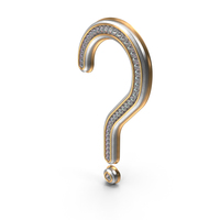 Bling Diamonds Symbol Question Mark PNG & PSD Images