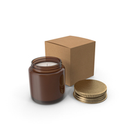 Candle Amber Jar with Craft Box PNG & PSD Images