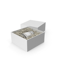 Gift Box with Candle White Jar PNG & PSD Images