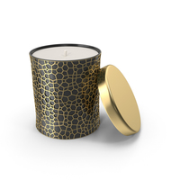 Gold Holiday Candle PNG & PSD Images