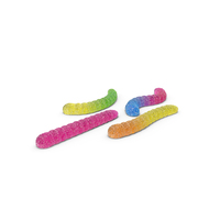 Sugar Gummy Worms PNG & PSD Images
