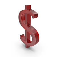 Dollars Sign 2 Glass Red PNG & PSD Images