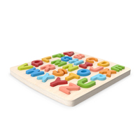 Wood Puzzle Letters PNG & PSD Images
