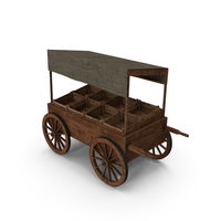 Wooden Cart Market PNG & PSD Images