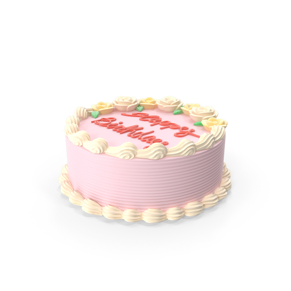 Happy Birthday Cake Pink PNG & PSD Images