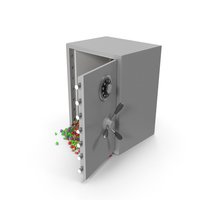 Large Safe with Mixed Gems PNG & PSD Images