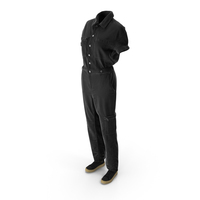 Women's Coveralls With Sneakers PNG & PSD Images