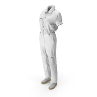 Women's Coveralls With Sneakers PNG & PSD Images