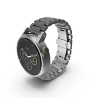 Moto 360 2nd Gen Silver Wristwatch PNG & PSD Images