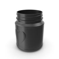 Jar Heart Black without Lid PNG & PSD Images