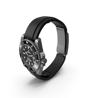 Rolex Submariner Date Steel and Oysterflex Strap PNG & PSD Images