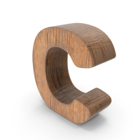 C Wooden Letter PNG & PSD Images