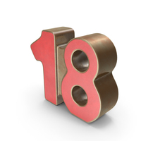 18 Metal Number PNG & PSD Images