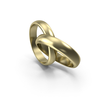Golden Bright Wedding Rings PNG & PSD Images