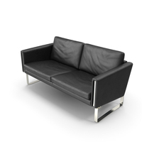 Black Leather Sofa Twin PNG & PSD Images