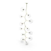 Chandelier Branching Bubbles Glass PNG & PSD Images