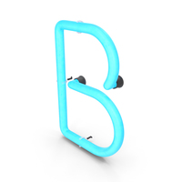 Neon Letter B PNG & PSD Images