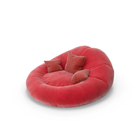 Foam Bean Bag Chair Red PNG & PSD Images