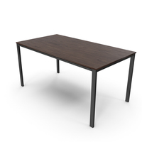 Office Table Walnut Black PNG & PSD Images