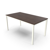 Office Table Walnut White PNG & PSD Images