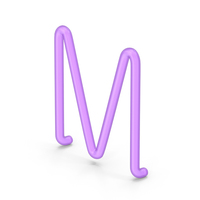 Neon Letter M PNG & PSD Images