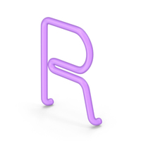 Neon Letter R PNG & PSD Images