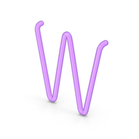 Neon Letter W PNG & PSD Images