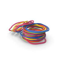 Pile of Colored Rubber Bands PNG & PSD Images
