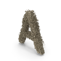 Destruction Stone Letter A PNG & PSD Images