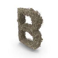Destruction Stone Letter B PNG & PSD Images