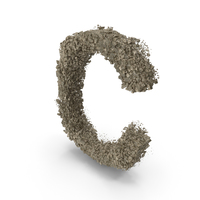 Destruction Stone Letter C PNG & PSD Images