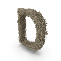 Destruction Stone Letter D PNG & PSD Images