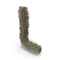 Destruction Stone Letter L PNG & PSD Images