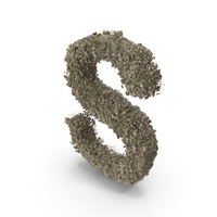 Destruction Stone Letter S PNG & PSD Images