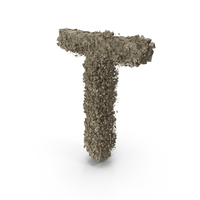 Destruction Stone Letter T PNG & PSD Images