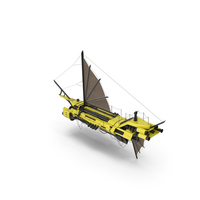 Flying Ship Yellow PNG & PSD Images