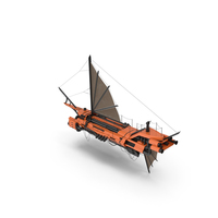 Flying Ship Orange PNG & PSD Images