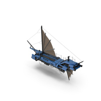 Flying Ship Blue PNG & PSD Images