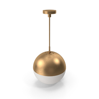 Suspended Lamp Copper Light Pendant Orb PNG & PSD Images
