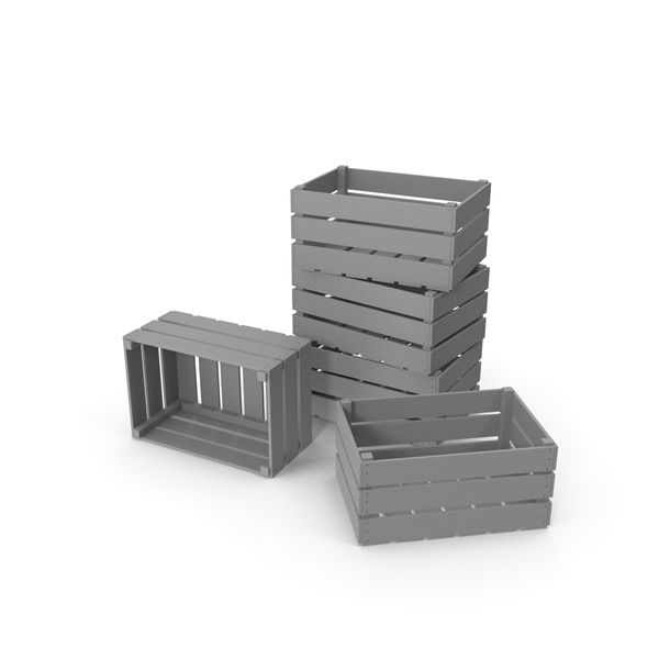 Wooden Boxes Set PNG & PSD Images