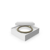 Gold and Silver Necklace in a White Gift Box PNG & PSD Images