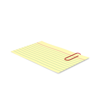 Index Card Yellow With Paper Clip PNG & PSD Images