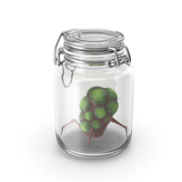 Glass Jar with Alien Creature PNG & PSD Images