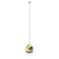 Mirror Ball Pendant Gold and Chrome PNG & PSD Images