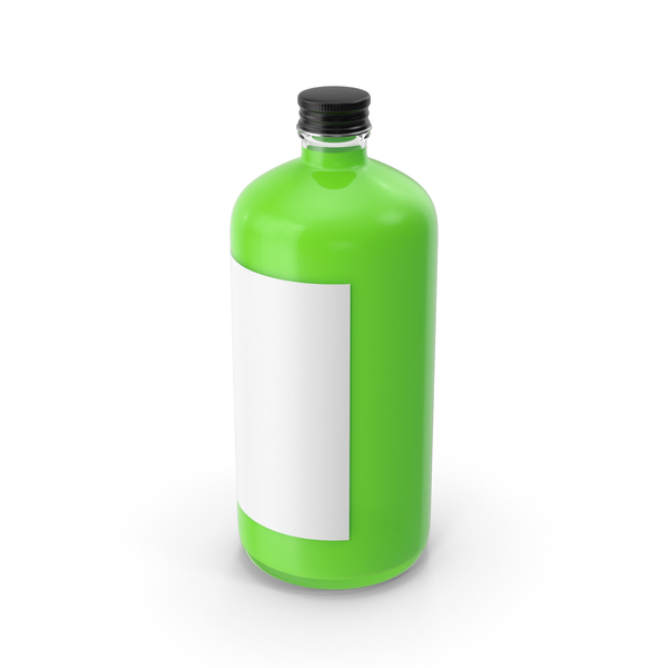 果汁瓶绿色PNG和PSD图像