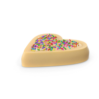 Heart White Chocolate Candy with Colored Pops PNG & PSD Images