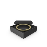 Gold Neck Jewelry in a Black Gift Packaging PNG & PSD Images