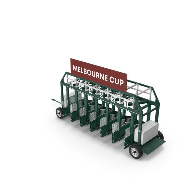 Horse Racing Starting Gates Melbourne Cup 6 Slots PNG & PSD Images
